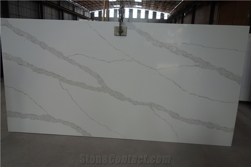 V0700 Calacatta White Marble Vein , Quartz Tiles & Slabs , Floor Covering Tiles, Quartz Wall Covering Tiles,Quartz Skirting